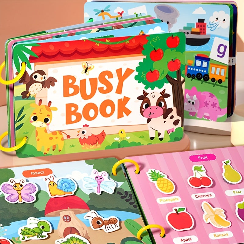 Colorful Interactive Busy Book for Kids - Educational Paperback