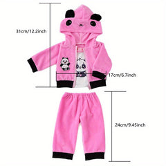 Pink Panda Doll Outfit, 22in Doll Clothes