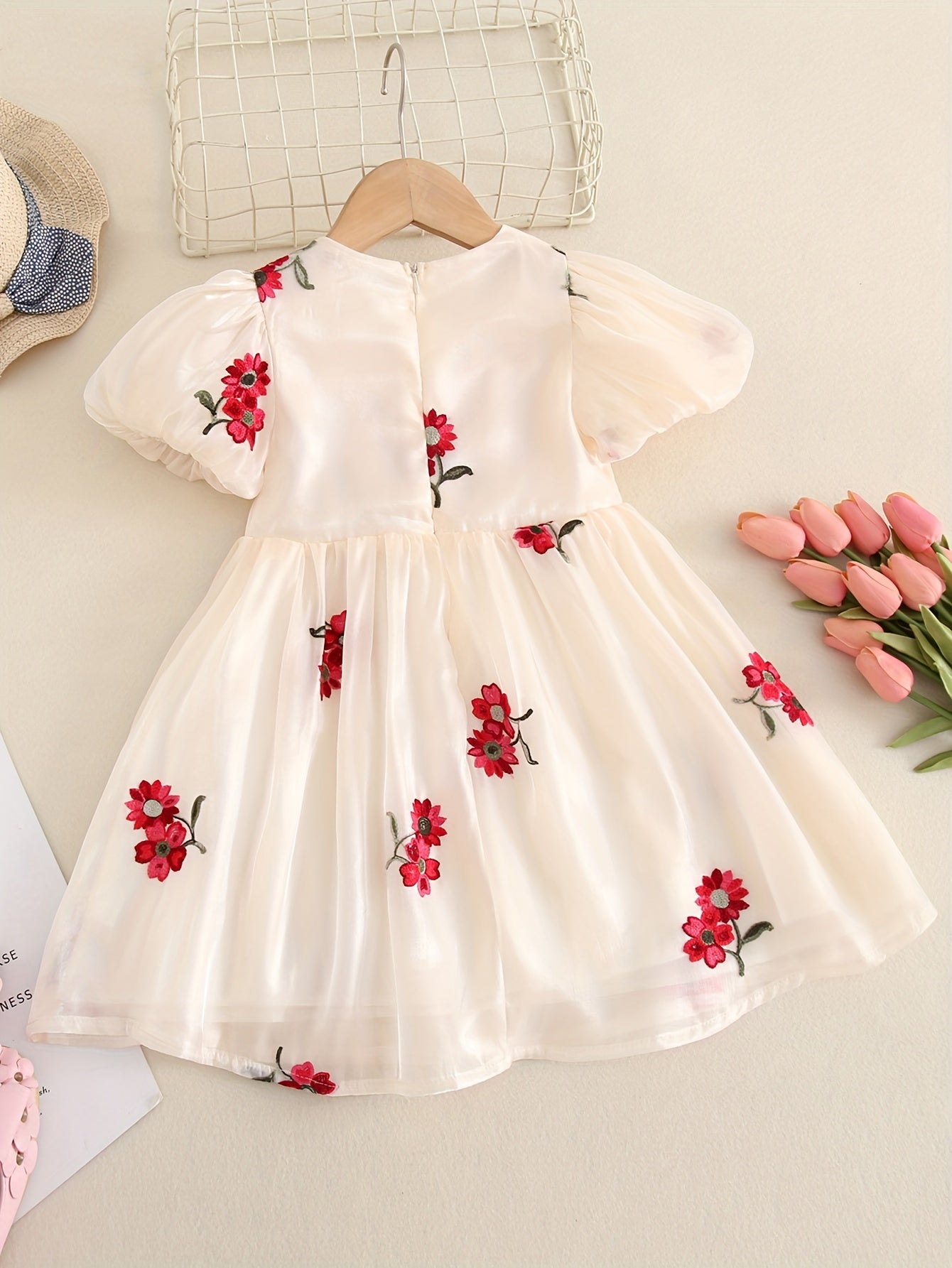 Tulle Dress With Big Bow For Girls