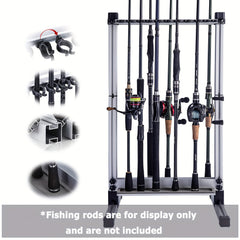 24 Slot Fishing Rod Holder Adjustable Storage Organizer Gift for Men