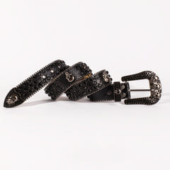 Skull Metal Buckle Belt Bling Rhinestone Western Hip Hop Jeans Pants Belts
