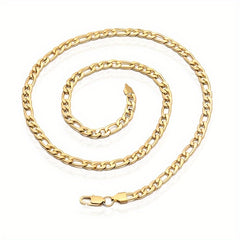 Golden Titanium Steel Chain Necklace Hip Hop Jewelry