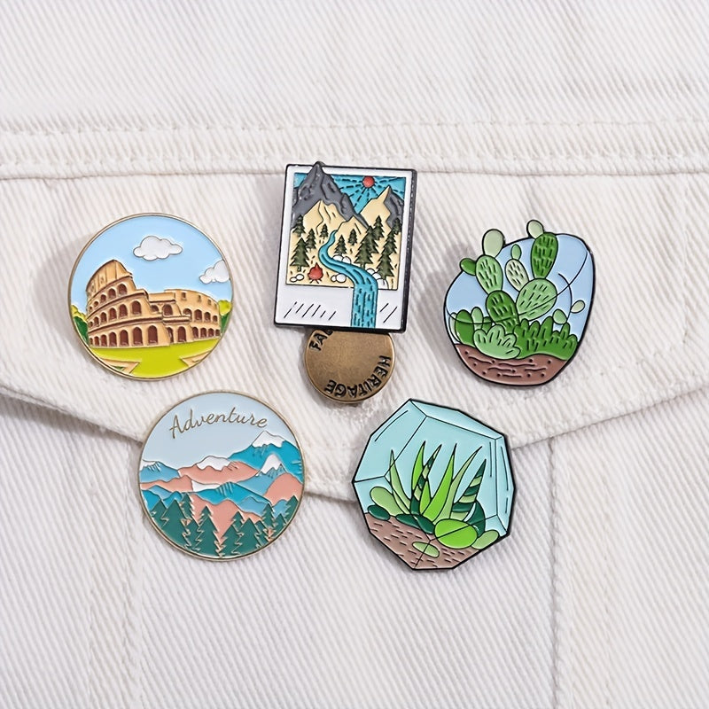 5pcs Cute Animal Brooch Pins for Men, Gifts for Friends, Birthday