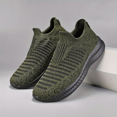 Men's Knitted Slip On Casual Shoes Breathable Lightweight Sock Shoes