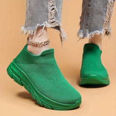 Breathable Mesh Flying Woven Casual Shoes Soft Comfortable Running Sneakers