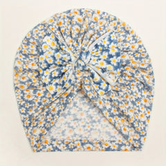Small Floral Bow Baby Headscarf for 0-2 Year Olds