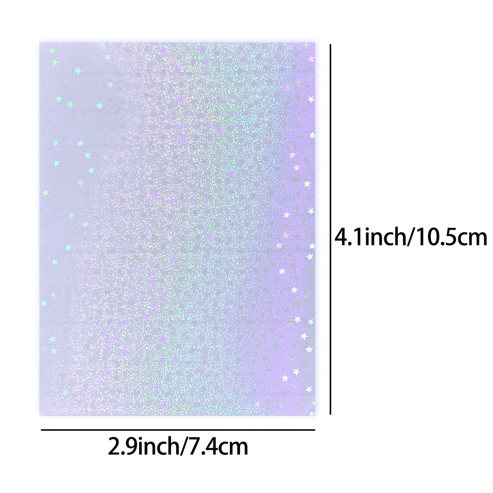 50 Sheets Sand Star Holographic Sticker Sheets - Self Adhesive Vinyl Sti