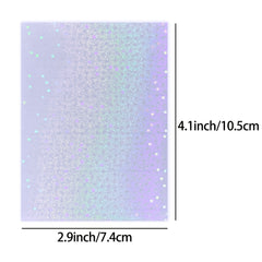 50 Sheets Sand Star Holographic Sticker Sheets - Self Adhesive Vinyl Sti