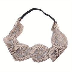 Vintage Lace Headband Embroidered Hairband Women's Accessories