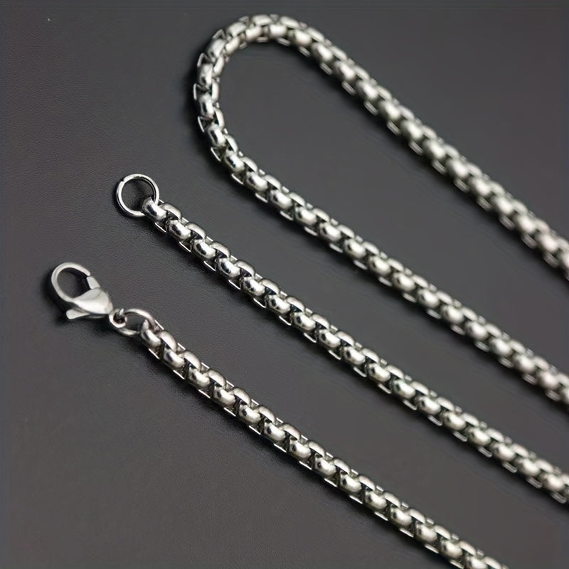 Men's Titanium Steel Necklace Hip hop Pendant with Chain
