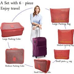 6pcs Travel Storage Bag Set Clothing & Lingerie Laundry Organizer