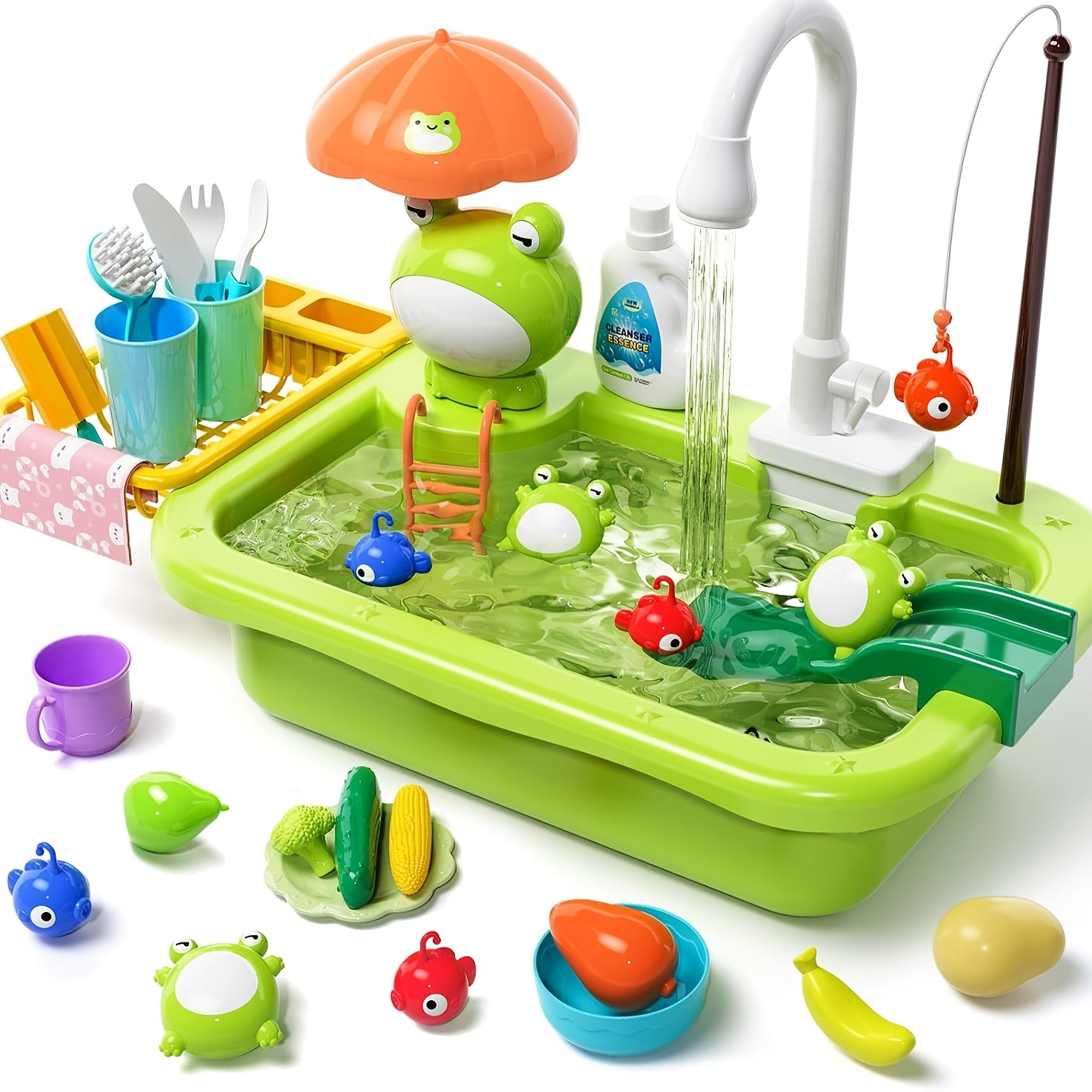 Kitchen Sink Toys with Faucet for Kids