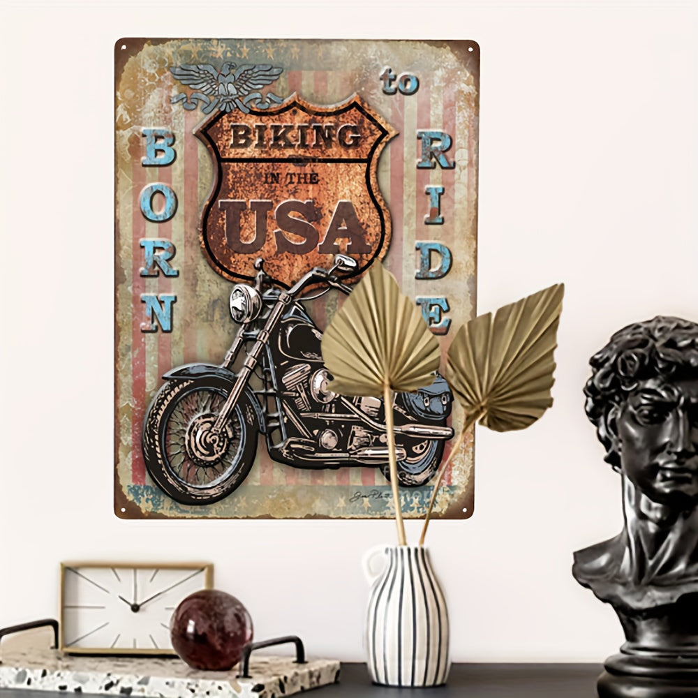 Retro Motorcycle Art Tin Metal Sign Poster