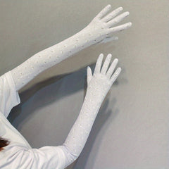 Women's Sunscreen Gloves UV Protection Long Sleeves Touch Screen Breathable