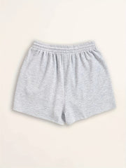 Flag Heart Print Elastic Waist Shorts for Women