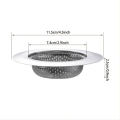 2pcs Kitchen Sink Strainer Stainless Steel Large Wide Rim Food Catcher