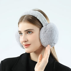 Stylish Plush Ear Warmers Lightweight & Foldable for Winter Comfort
