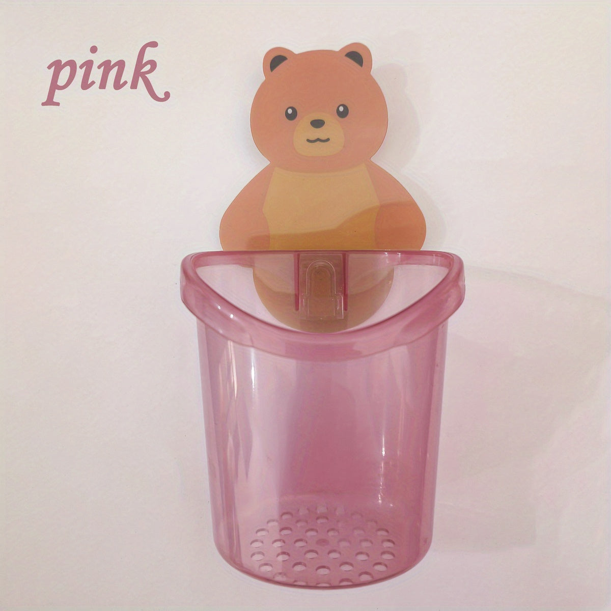 Bear Toothbrush Holder Wall Mounted Storage Box for Toothpaste and Toothbrushes