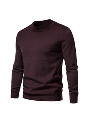 Men's Casual Warm Stand Collar Pullover Sweater