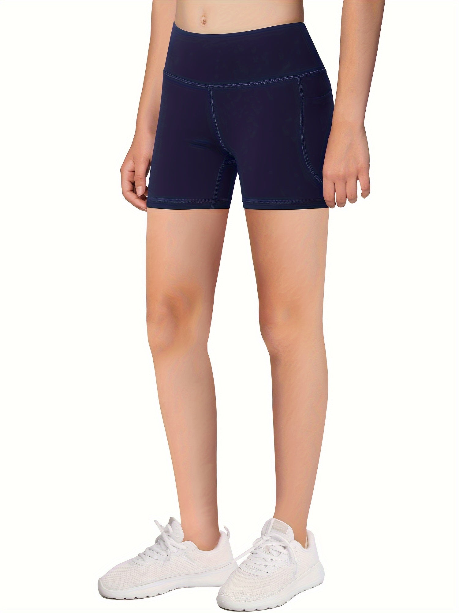 Girls Stretchy Yoga Boxer Shorts for Sports Running