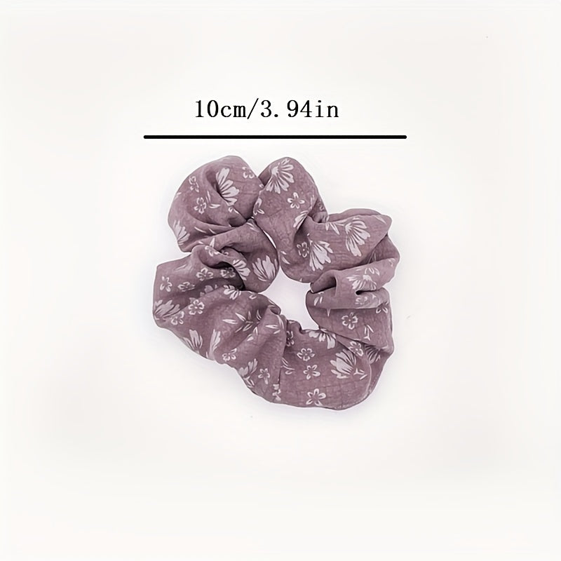5pcs Polka Dot Hair Tie Retro Style Hair Ring for Women