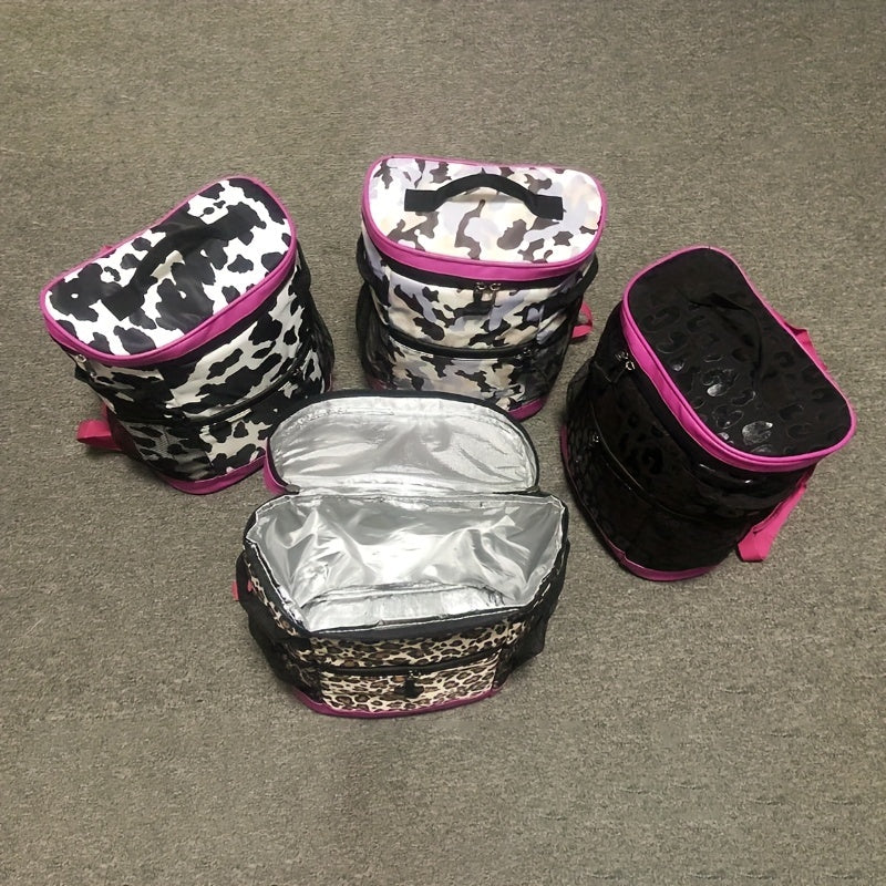Leopard Print Ice Bag Portable Insulation Bag for Travel Picnic