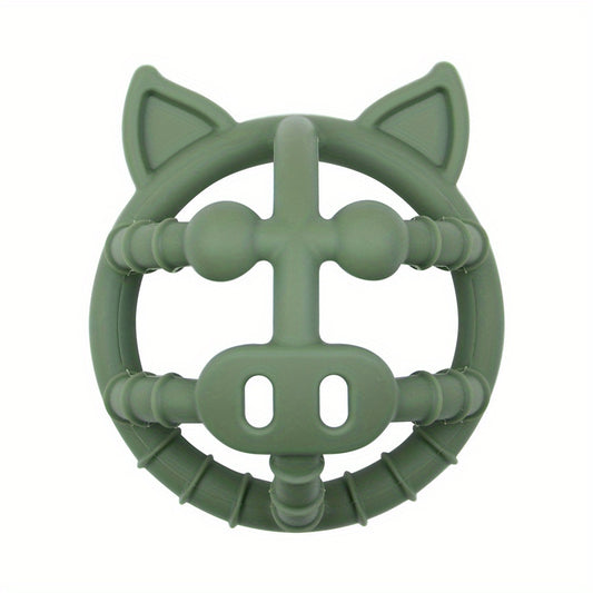 Baby Silicone Teether Piggy Teething Stick Molar Stick Soothe Toy