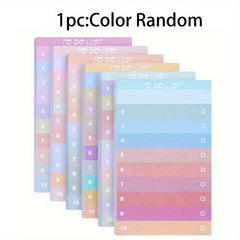 50 Multicolors Lined Sticky Notes Self Adhesive Memo Pad