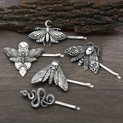 Viking Style Hairpin Snake Butterfly Gothic Skull Hair Accessory