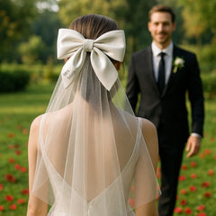 Custom Wedding Veil with Personalized Phrases Embroidered Bridal Veil