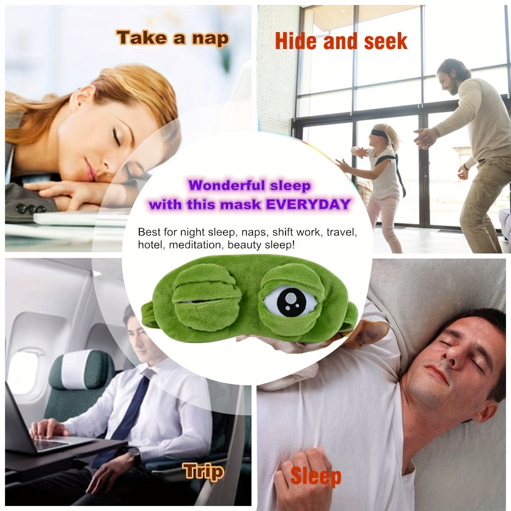 Funny Frog Sleep Eye Mask For Sleeping Halloween Gift