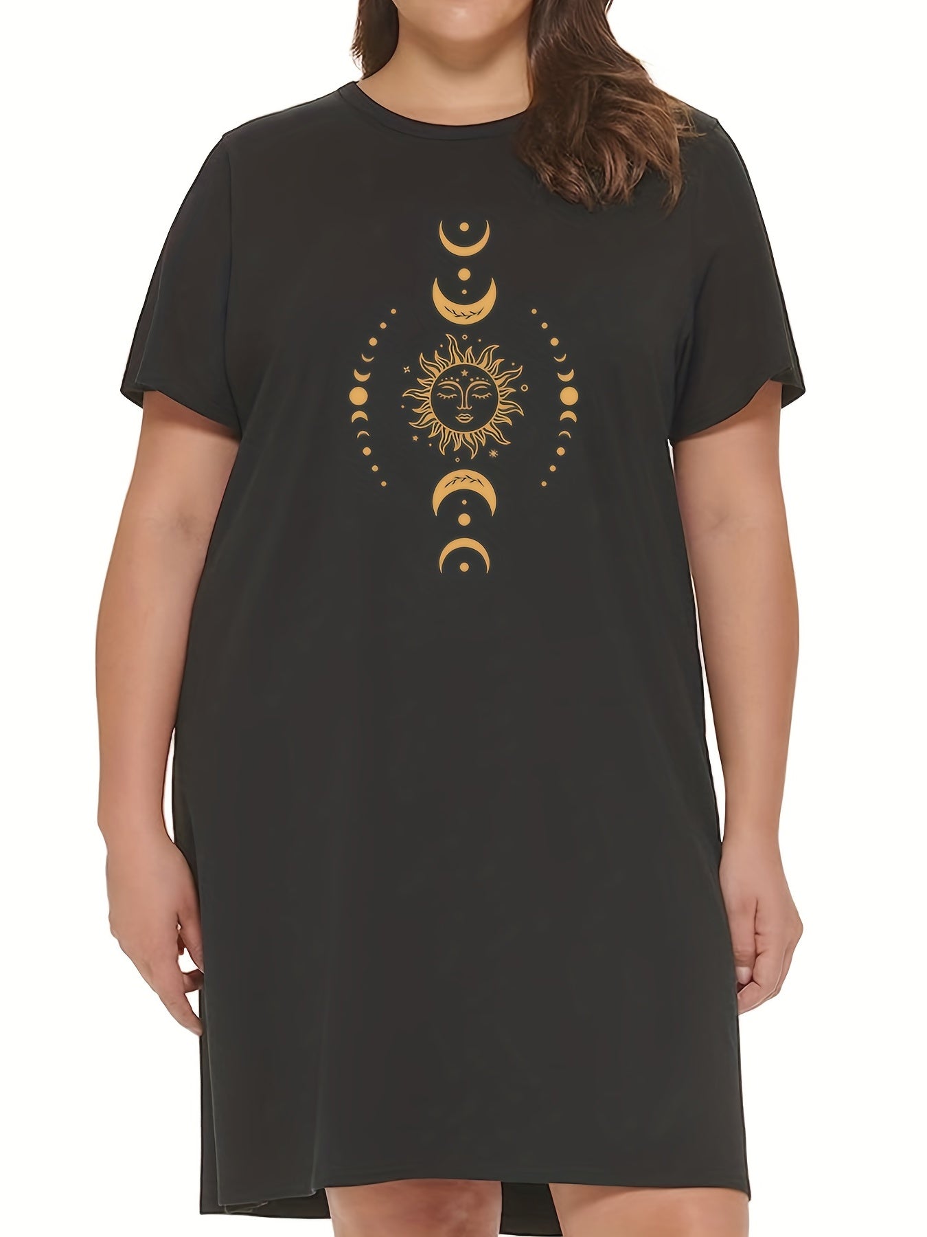  Sun Moon Print Tee Nightdress