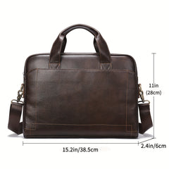 Vintage Leather Laptop Bag Business Briefcase
