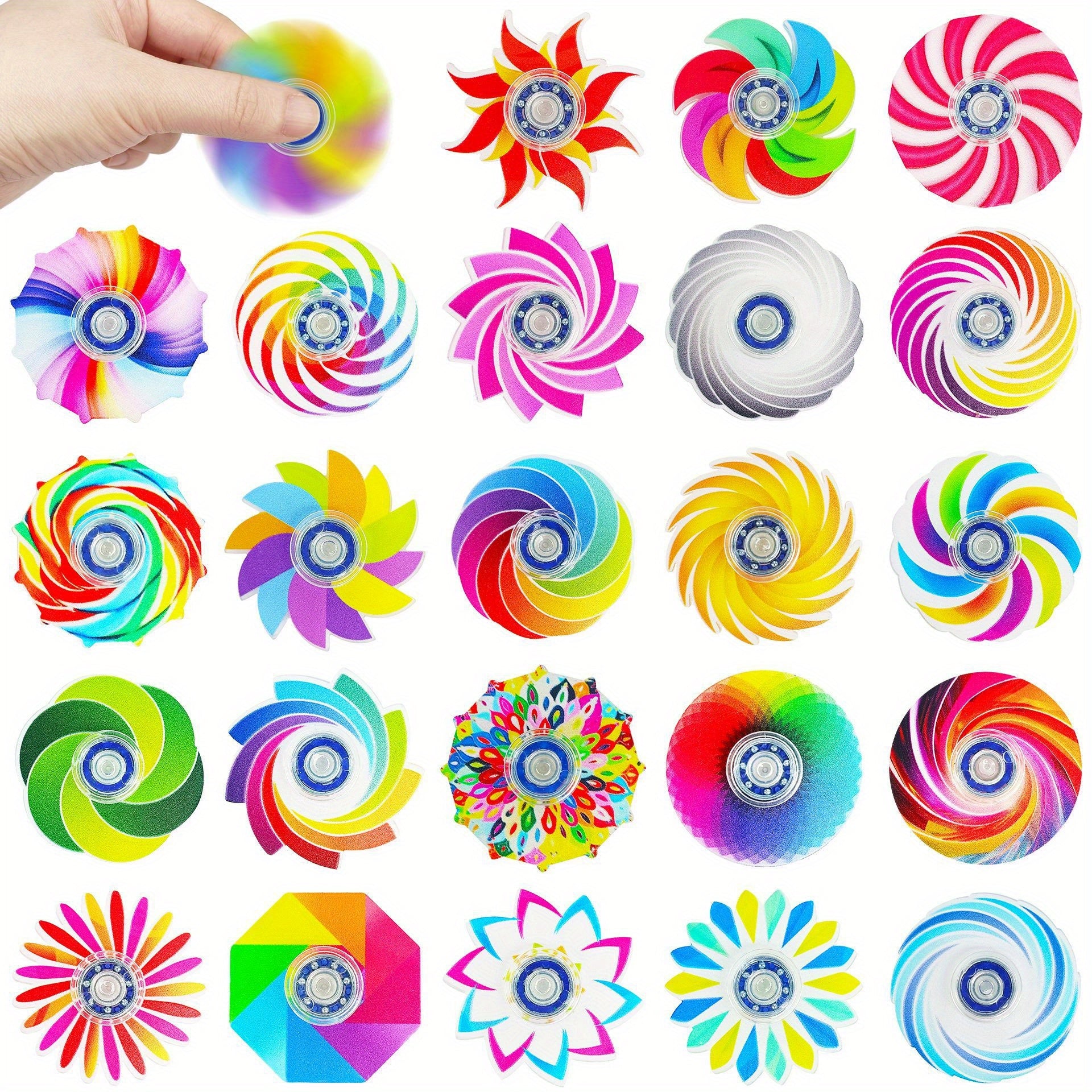 6pcs Colorful Fidget Spinner Toys for Kids Party Favors Classroom Rewards