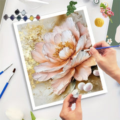 DIY Paint by Numbers Kit Flower for Beginners Hand Painted Craft Ideal Gift