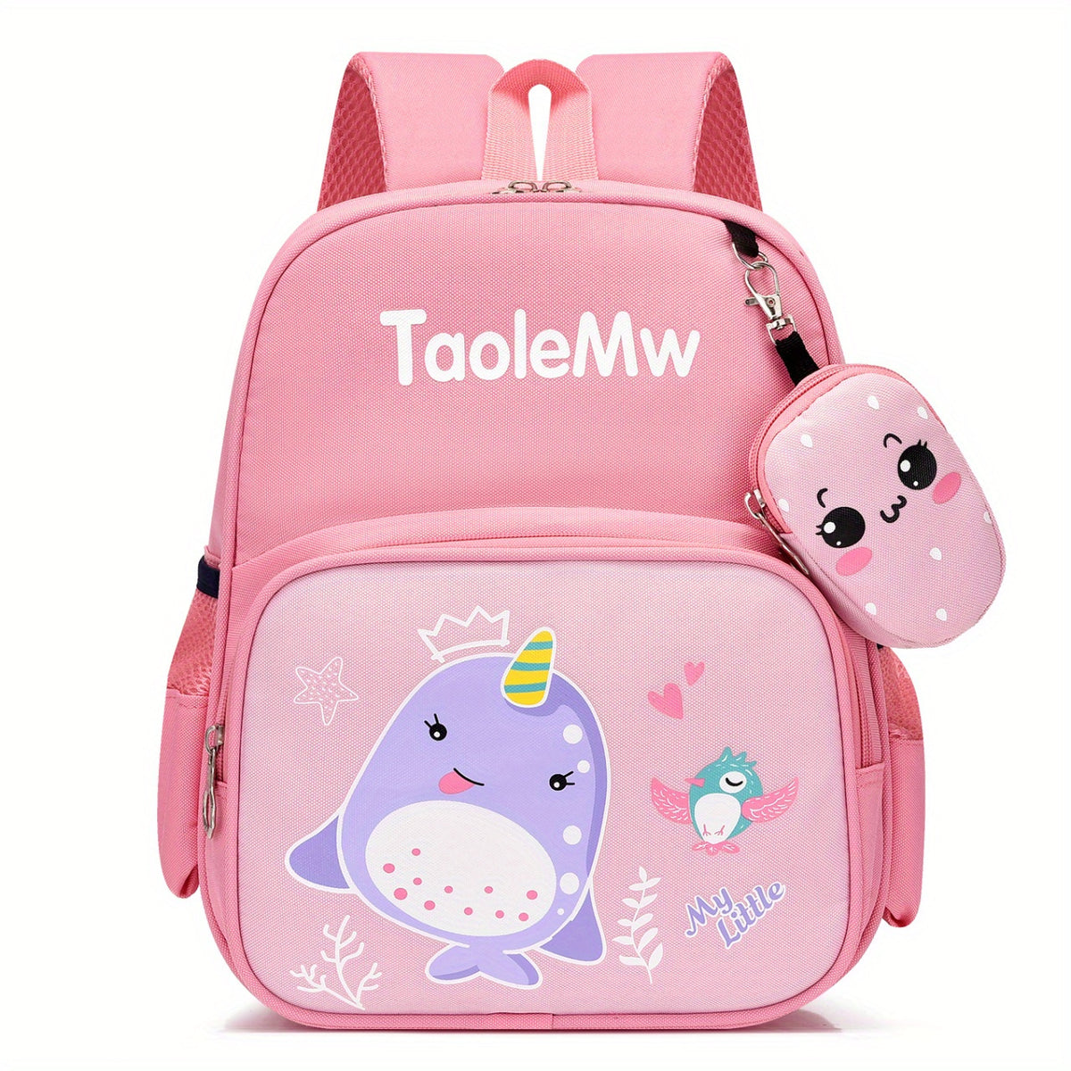 Kids Princess Cartoon Backpack for Girls Boys with Coin Purse