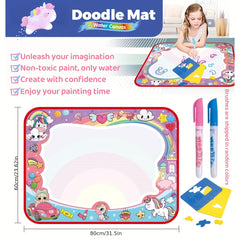 Water Doodle Mat Drawing Toy for Kids Ages 3-8