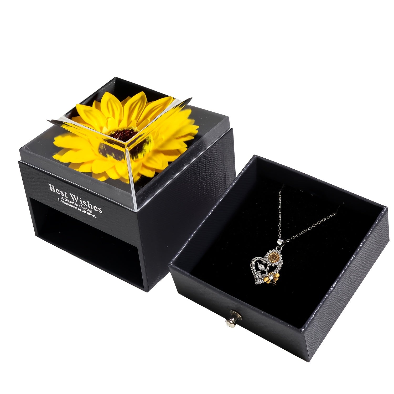 Sunflower Jewelry & Soap Flower Brooch Set