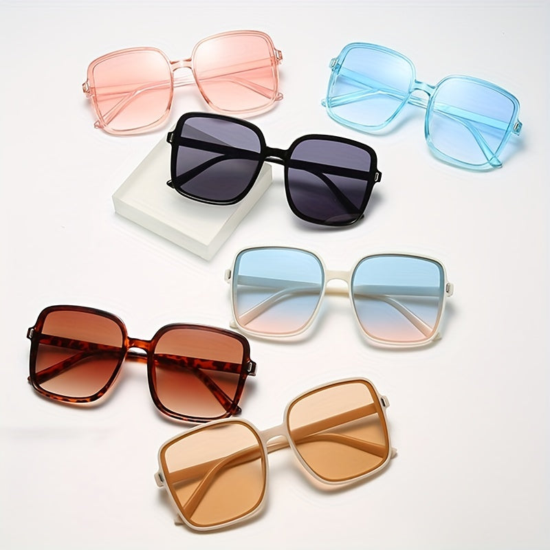6 Styles Square Sunglasses Men Women Brown Sunglasses Sunglasses Box
