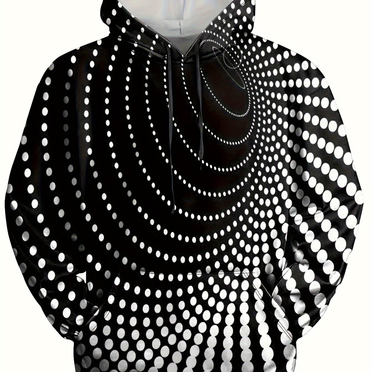 3D Dots Hoodie For Men with Kangaroo Pocket