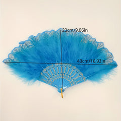 Plush Fan Dance Performance Props for Women