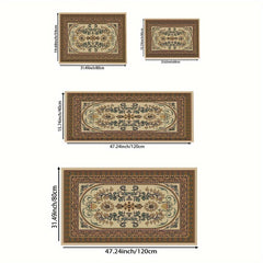 Abstract Flower Kitchen Mat Retro Style Home Decor