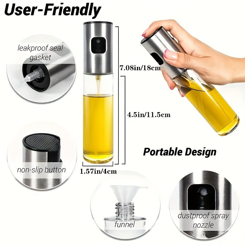 100ml Pressurized Atomizing Spray Bottle for Kitchen Edible Liquid Dispensers