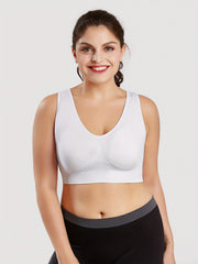  Seamless Push Up Sports Bra Full Coverage with Pads