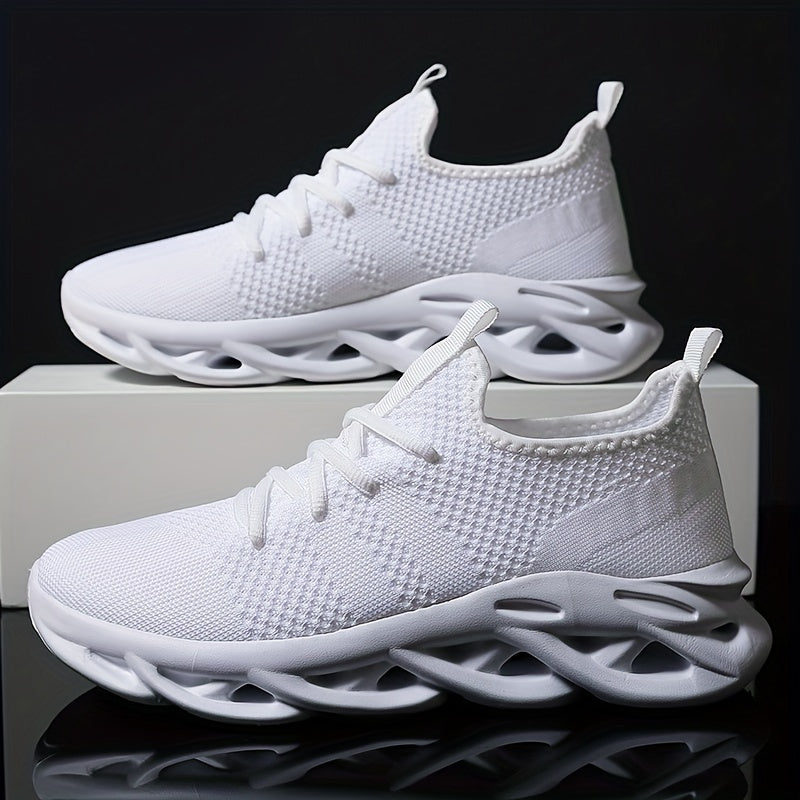 Men's Breathable Blade Type Sneakers Non Slip Lace Up Shoes