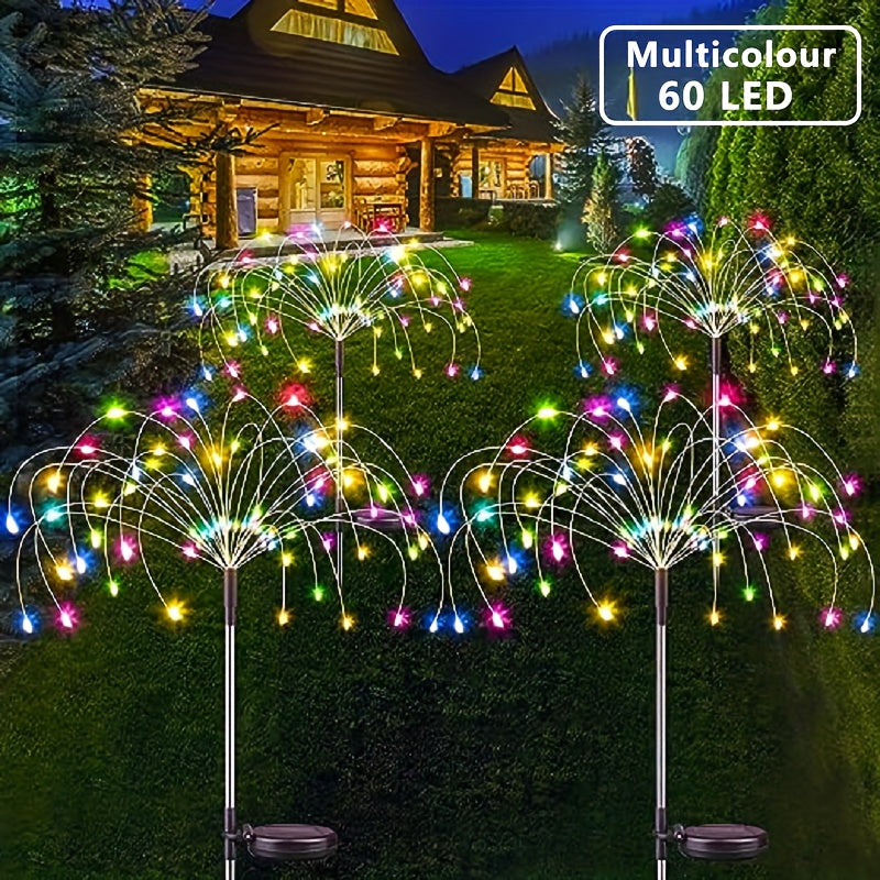 Solar Firework Lights 200 150 90 60 LEDs Waterproof Fairy Light