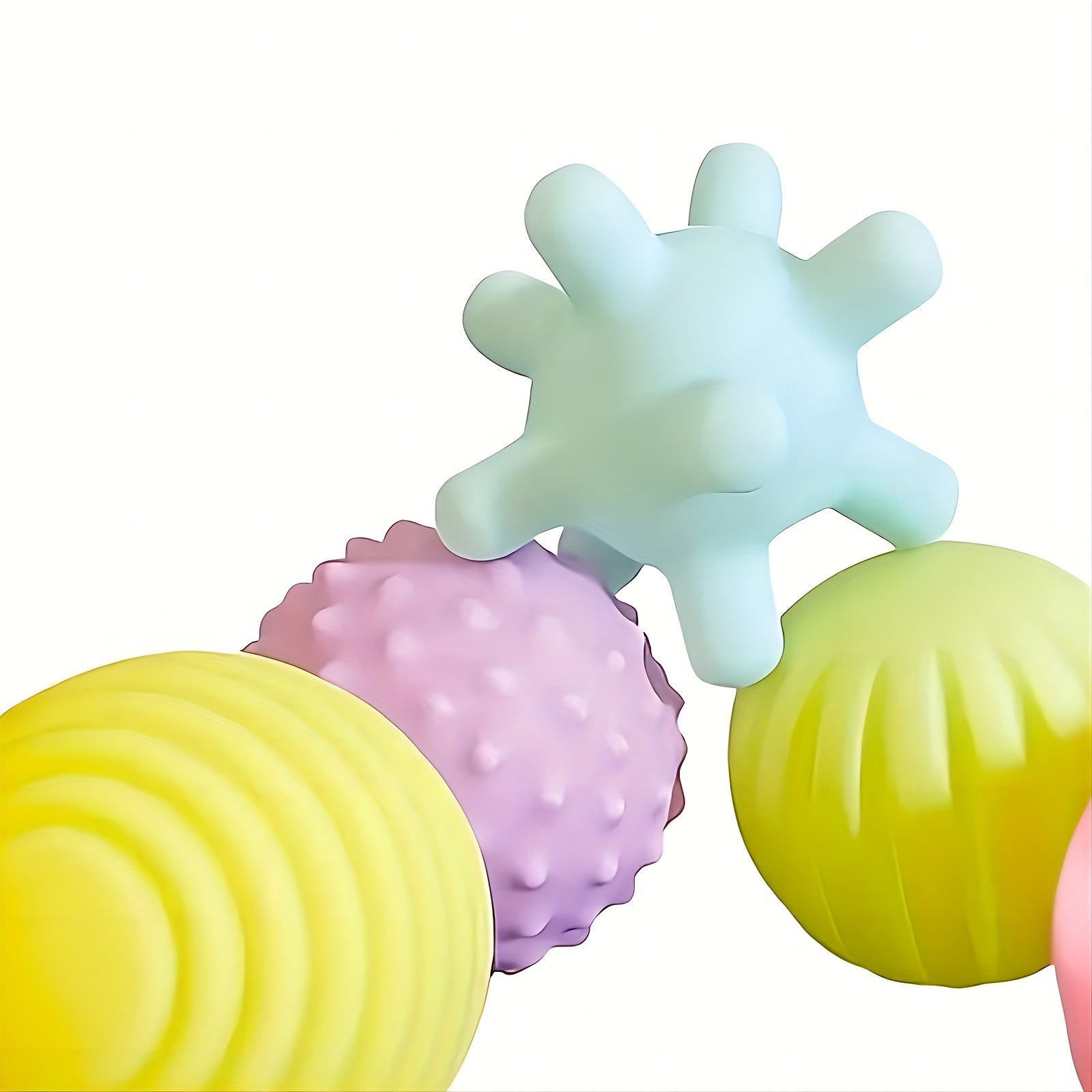 6pcs Children's Toy Balls Soft Rubber Splashing Sound Baby Hand Holding Toy