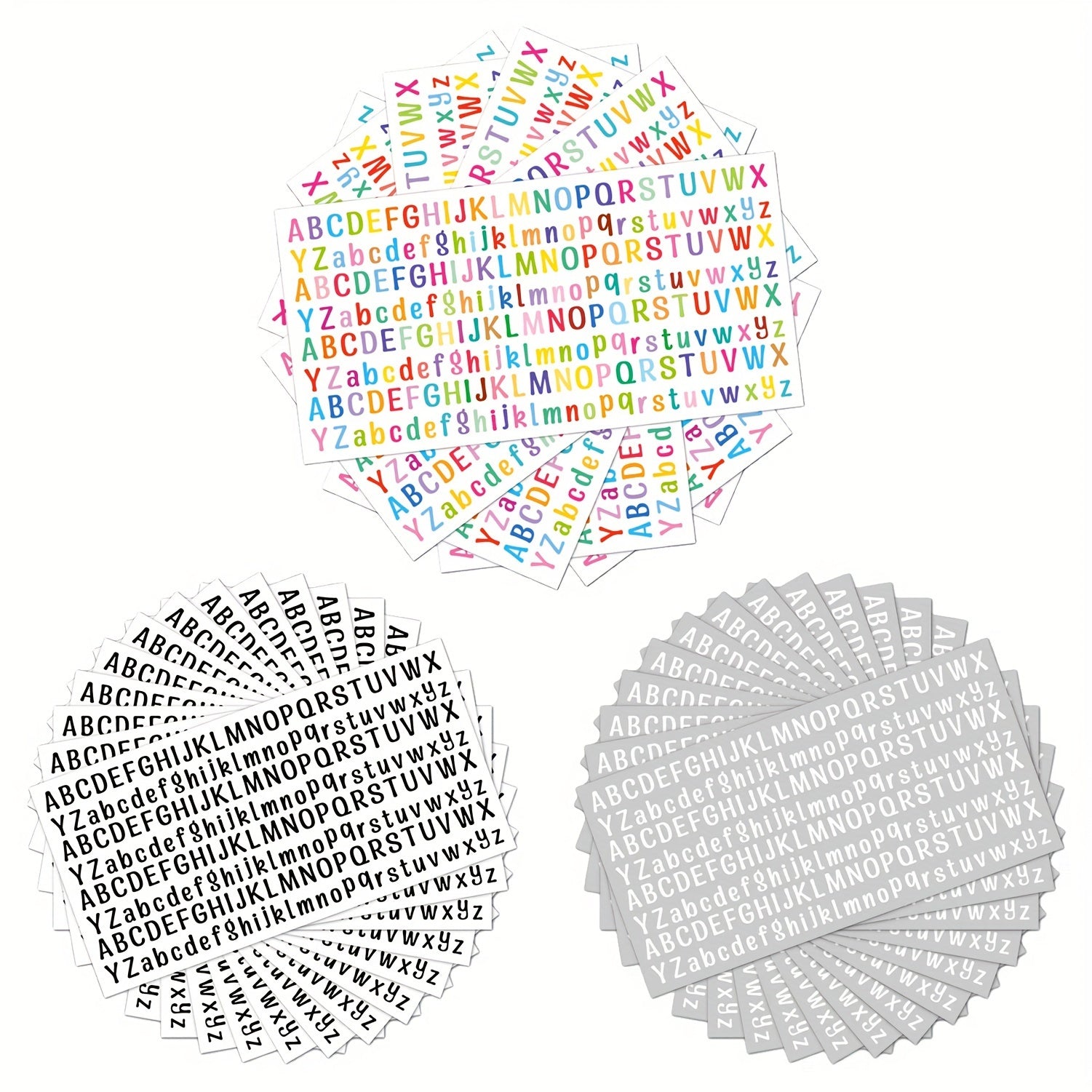 5 Reusable Vinyl Alphabet Transfer Paper - Colorful Letter Decals