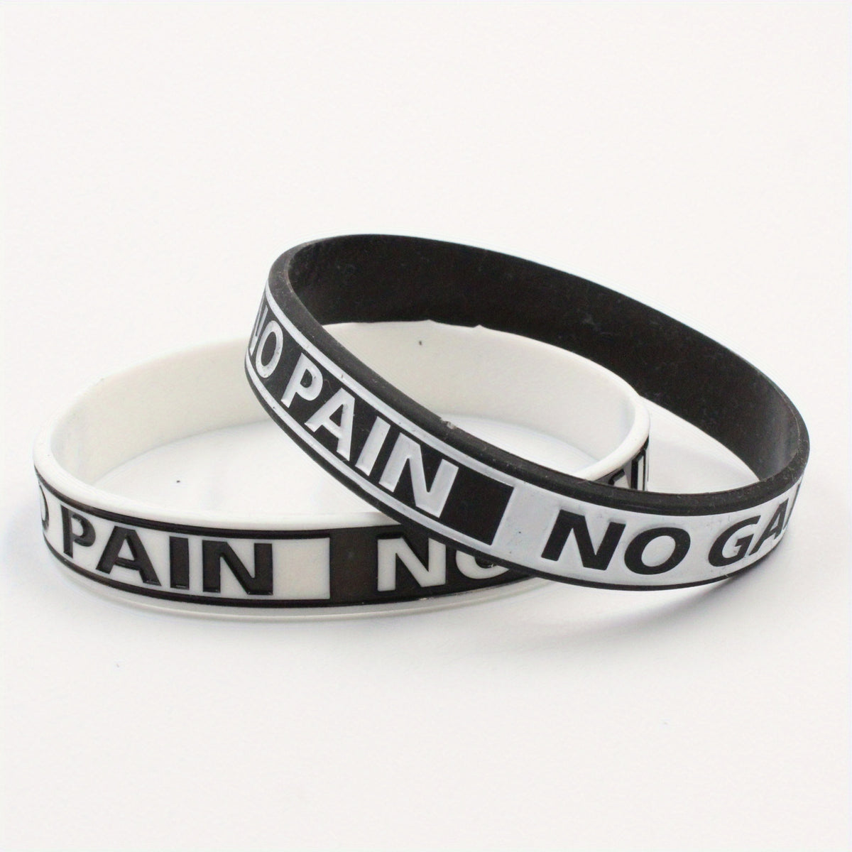 Set of 2 Motivational Silicone Bracelets - Positive Sayings