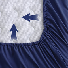 Navy Fitted Crib Sheet for Kids, Soft Polyester Mattress Protector